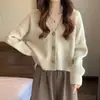 Cárdigan de punto estilo casual, nuevo suéter suave para mujer otoño/invierno 2026, ropa transfronteriza personalizada lista para enviar