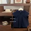 Ropa Infantil Timo 2025 Verano Nuevo Estilo Niña Dulce Lazo Muñeca Linda Cuello Vestido Princesa Moderno