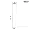 Tapa de Óxido de Aluminio Plateada de 30 mm Tubo de Vidrio Botella Botella de Dulces Hecha a Mano Botella de los Deseos Botella de Cordyceps Desmenuzado para Tabaco Botella tipo Cápsula