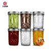 Directo de Fábrica Botella para Bebidas de 500ml Botella para Mermelada Miel Tarro para Almacenar Avena Caramelo Tarro de Conserva para Pepinillos Mason Jar en Stock