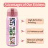 64 ilustraciones de espejo dividido de dibujos animados 4 pegatinas de graffiti tazas decorativas para patinete pegatinas de personalidad DIY fabricantes al por mayor