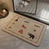 Alfombra de Piso Tejida de Lino para Baño Entrada al Baño Absorbente de Agua Antideslizante Felpudo para Inodoro Lavabo Resistente a Manchas Resistente a Caídas Alfombra