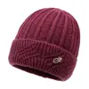 Chapéu de inverno feminino para meia-idade e idosos, novo, para avó, senhora idosa, de lã, com forro de fleece quente, chapéu de lã para mãe, senhor idoso