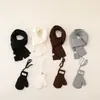 Bufanda y Guantes para Niños 2026 Invierno Nuevo Estilo Conjunto de Dos Piezas de Lana Tejida para Niños y Niñas, Calentador de Cuello y Conjunto a Prueba de Frío