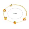 Pulsera de acero inoxidable con trébol de cuatro hojas, flor pequeña de fragancia, perla, titanio, estilo simple y fresco, pulsera de moda para mujer