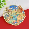 Imán de Nevera Metálico Cintura Delgada de Guangzhou Estilo Chino Atracciones Turísticas de Guangzhou Museo Souvenirs Culturales y Creativos Personalizable