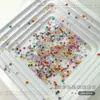 Rhinestones de Zirconia para Uñas con Patrón de Grietas de Hielo y Gota de Agua Decoraciones para Uñas Pequeñas Mini Color Caramelo de Vidrio Verano
