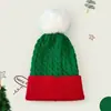 Touca de Tricô com Pom-Pom de Natal e Logo Personalizado, Moda Outdoor Quente de Inverno para Homens e Mulheres, Touca de Tricô para Exportação no Atacado