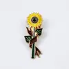 Broche de Flor de Rosa y Tulipán Transfronterizo Versátil Metal para Ropa de Niña Corsage Insignia de Joyería Pequeña Fresca Accesorios
