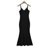 Vestido Sexy de Encaje con Tirantes Estilo Spice Girl Puro para Mujer Verano 2024 Cuello en V Profundo Ajustado a la Cadera