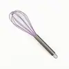 Batidor de Huevos de Silicona Manual Acero Inoxidable Batidor de Crema Mezclador de Mano Colorido Mini Herramienta Doméstica para Hornear