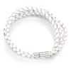 Couro Feito à Mão Corda Trançada DIY Três Anéis Couro Corda de Couro Pulseira Fivela Pulseira da Moda Colar Pingente Corda