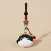 Llavero Colgante Tallado en Madera Hecho a Mano Gatito Colgante para Bolsa Curativa Linda para Mujeres Regalo de Cumpleaños