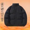 Otoño/Invierno Rebaja Caliente Chaqueta de Algodón a Prueba de Tres Cosas Color Sólido Cuello Alto Corte Holgado Impermeable Resistente a Manchas Ropa de Uso Diario Más Gruesa Abrigo Cálido