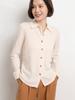 2022 Outono e Inverno Nova Camisa de Malha Feminina POLO Colarinho Solto de manga comprida Suéter Cardigan elegante Casaco de Lapela
