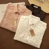 Camisa de Algodão Estilo Japonês Artístico Floral Pastoral Nova para Primavera e Deslocamento Manga Longa Solta Macia Feminina