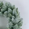 Guirlanda de Natal Pointed & Flat Top Despida, Guirlanda de PVC Verde Criptografada para Decoração de Natal de Porta Janela