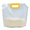 Bolsa de almacenamiento de granos grado alimenticio arroz a prueba de humedad a prueba de insectos portátil sellada bolsa transparente auto-soportante con boquilla venta al por mayor