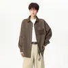 Camisa de alta gama estilo americano para hombre, nueva colección otoño 2026, camisa casual de manga larga de corte holgado, top y prenda exterior versátil para otoño