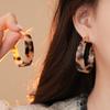 Té de Leche Marrón Maillard Gotas de Agua Geométrico Resina Aretes Elegantes Pendientes de Moda Lujo Ligero Sentido de Alta Gama Pendientes para Mujer