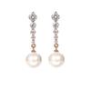 Pendientes de circonita de lujo ligeros para mujer, elegantes, de estilo europeo y americano, con hebilla de metal distintiva, joyería de moda transfronteriza.