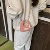 Otoño/Invierno 2025 Nuevo Bolso de Peluche Individual para Niños Estilo Coreano Colgante de Conejo Bolso Cruzado para Niña Bolso Pequeño de Jardín de Infancia