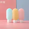 Frasco Dispenser para Viagem de Cosméticos com Mangueira Conjunto Squeeze Frasco Portátil de Shampoo Frasco de Loção Squeeze com Tampa Flip-Top 60ml