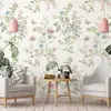 Pegatina de Pared Floral Romántica Autoadhesiva Papel Tapiz Resistente a la Humedad y al Moho Ecológico Lujo Ligero Decorativa para Pared de Dormitorio Armario Renovación