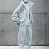 Traje Deportivo Casual de Moda para Hombre Primavera y Otoño Cárdigan Holgado Sudadera Chaqueta para Joven Pantalones Largos Uniforme de Clase Transfronterizo