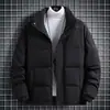 Chaqueta de Algodón de Invierno Nueva para Hombre Enbu, Engrosada y Cálida, Cuello Alto, Corte Holgado, Casual y Versátil, Chaqueta Acolchada Juvenil para Hombre