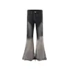 Jeans Retro Estilo Americano Micro-acampanados para Hombre Verano Tendencia Calle Alta Sueltos Casuales Pantalones de Piso Degradados