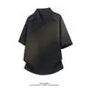 Camiseta Gola Polo Manga Curta 260g Patchwork Tendência Estilo Tendência Unissex