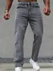 Transfronterizo 2026 Verano Hombres Moda Americana Versátil Pantalones Jeans Grises de Contraste Retro En Stock Tendencia