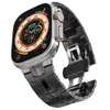 Adequado para Apple Watch Aço Inoxidável Cor Titânio Metal Homem de Ferro Pulseira de Relógio Integrada Atualizada Transfronteiriça