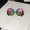 Brincos de Tarraxa Borboleta com Diamantes Incrustados Agulha de Prata Gota d'Água Brincos Estilo Corte Vintage Retro Luxo Leve Toque de Luxo High-End Ornamentos de Orelha
