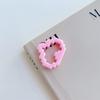 Tiktok quente acrílico cor sólida pixel coração moldura com miçangas diy corrente de celular chaveiro material acessórios de joia