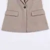 Exportación Transfronteriza Ropa de Mujer 2025 Otoño Estilo Europeo y Americano Hombro Recto Botón Único Chaqueta de Traje Pequeña Top E490376