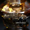 Anillos de Pareja Europeos y Americanos Transfronterizos Completamente Diamantados, Anillos Brillantes y Únicos de Lujo Ligero, Accesorios Simples Versátiles para el Día a Día