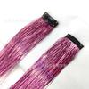 Fabricante de Perucas Xuchang Pet Laser Fio Clipe Bb Extensões de Cabelo Cabelo Tinsel Clipe de Fio Colorido Fio Dourado Cabelo Liso