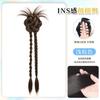 Nuevas Trenzas de Peluca de Estilo Chino para Mujer, Refrescante Ins Pinza para el Cabello Moño Perezoso, Trenzas de Doble Giro, Trenzas de Peluca, Cola de Caballo