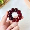 Pulsera de Raíz de Bodhi Sabor Ajo para Estudiantes, Cuentas Suaves de Raíz de Bodhi para Alivio del Estrés, Cuentas Budistas Pequeñas Tejidas a Mano, Mayoreo