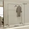 Arara de Exposição de Barra Única para Loja de Roupas, Prateleira Móvel, Cabideiro Vertical de Piso em Aço Inoxidável para Roupas Masculinas e Femininas