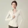 Jaqueta de Yoga de Alta Qualidade para Mulheres, para Corrida, Ciclismo, Top Esportivo de Manga Longa, Emagrecedor, Treinamento de Pilates, Roupa Fitness