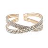 Pulsera de diamantes de imitación cruzados de varias filas europea y americana, joyería coreana, la más vendida, joyería de circonita, fabricantes de Yiwu, joyería al por mayor para mujeres