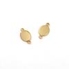 Anillo Redondo Doble Colgante de Cobre 14K Soporte Vacío para Cara Anillo Vacío con Forma de Gota Ovalada Soporte de Anillo Vacío Material para Joyería de Anillo Hecho a Mano DIY