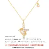 Collar Cruz de Corona Popular Transfronterizo Europeo y Americano para Mujer, Plata S925 Incrustada con Moissanita, Cadena para Clavícula de Nicho de Lujo Ligero