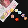 Flor de Cinco Pétalos Redondeada Esmerilada de Resina Accesorios Pequeños para Manualidades DIY Pegamento de Crema Fundas de Teléfono, Imanes de Refrigerador y Materiales para Hebillas de Zapatos