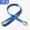 Lanyard de Aleación de Aluminio en Stock, Hebilla Creativa de Metal de 1.5 cm de Ancho, Lanyard para Tarjeta de Identificación de Trabajo con Impresión de Logo, Directo del Fabricante