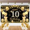 Jit Dropshipping Transfronterizo Banner de Cumpleaños Tela de Fondo para Fotos Decoración de Fiesta Bandera Colgante Diseño de Escena Procesamiento con Forma Especial