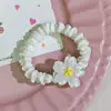 Fofo Flor de Cerejeira Leite Círculo Intestino Delgado Alta Elasticidade Doce Elástico de Cabelo Corda de Cabelo Cor Acessórios de Cabelo para Meninas Anel de Cabelo para Meninas Versátil